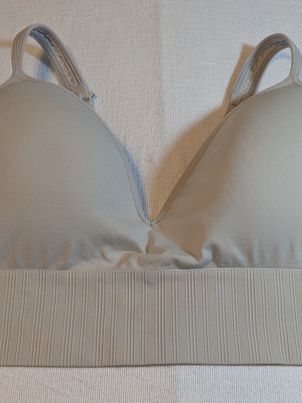 Athleta Seamless Padded Bralette in Taupe Neutral